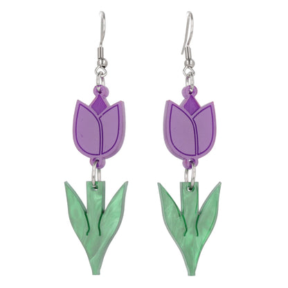 Tiptoe Through the Tulips Earrings (Purple)