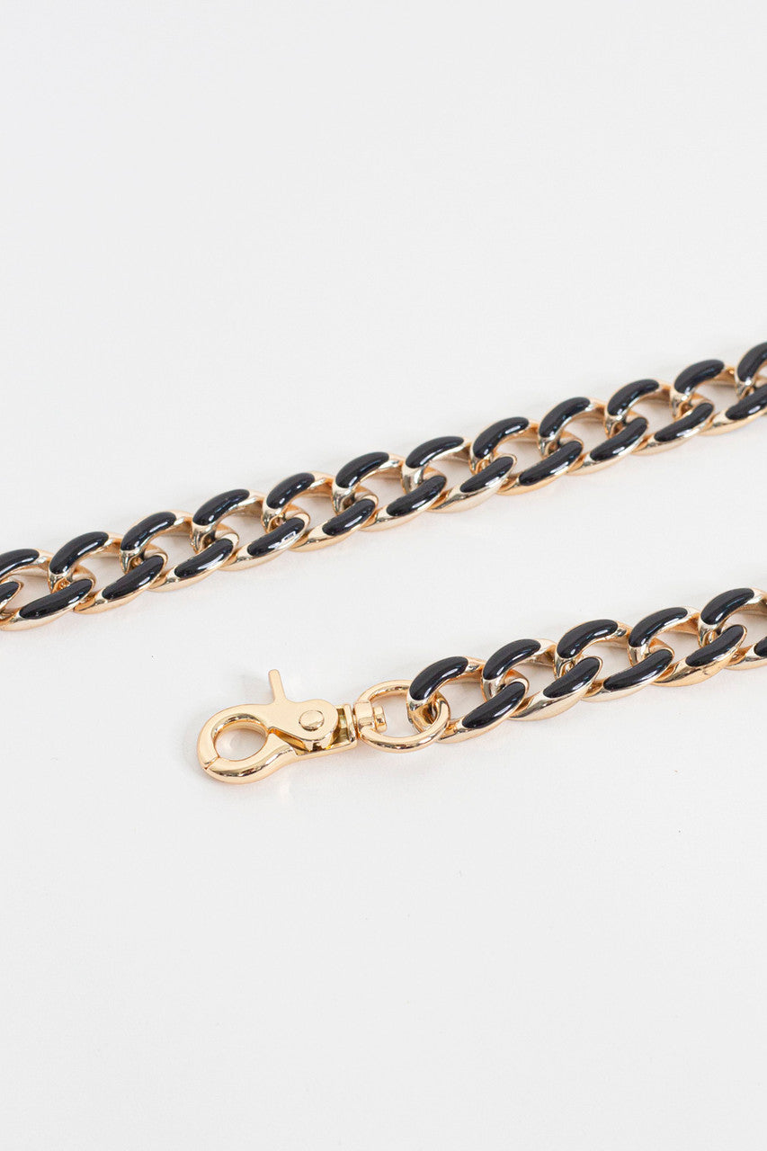 Black/gold Chain Belt S