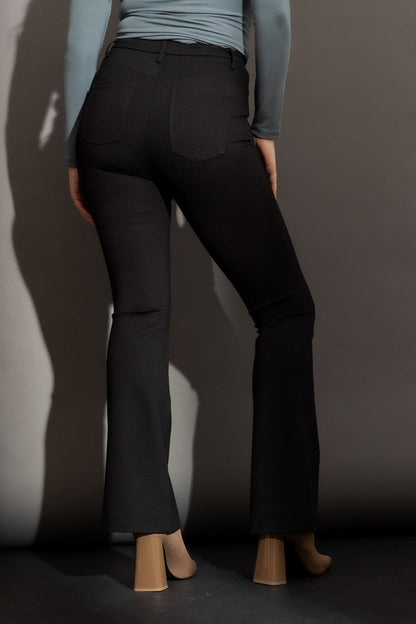 Black Ponte Flare Pant
