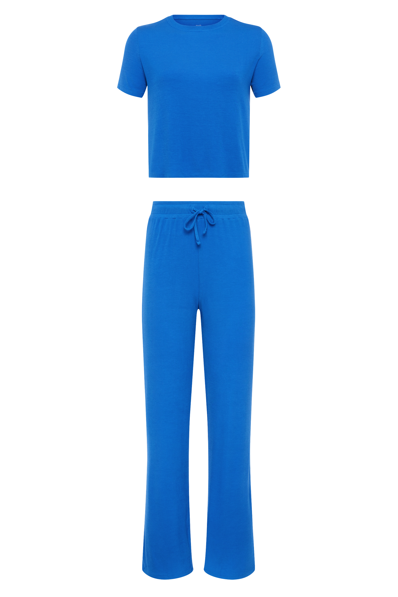 Ribbed Pajama Set | Cobalt