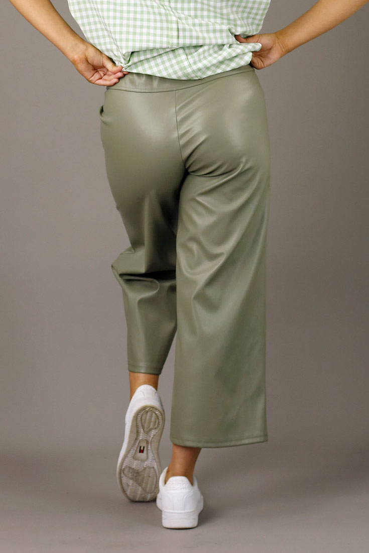 Avocado Vegan Leather Culotte - SALE