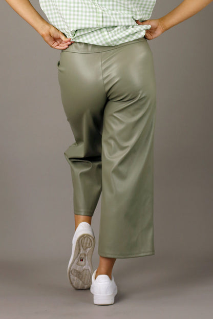 Avocado Vegan Leather Culotte - SALE