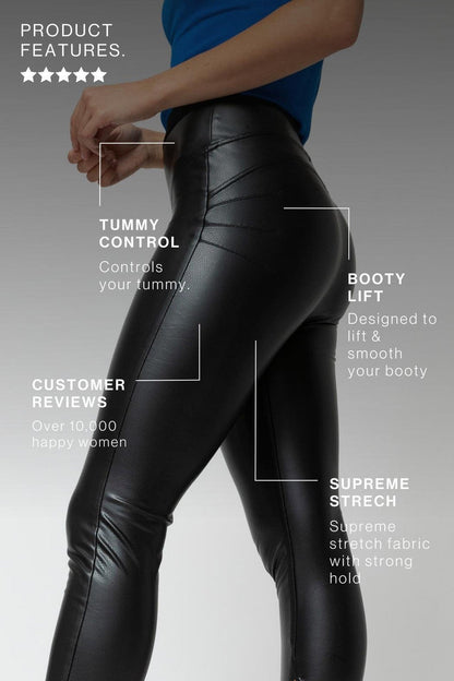Black Coated Miracle Pant