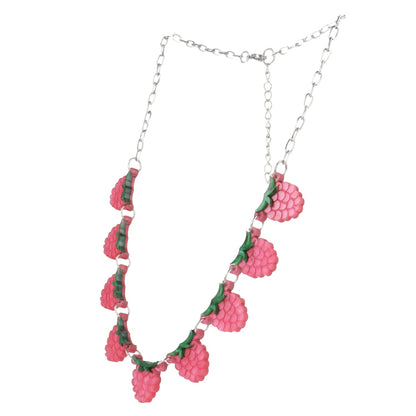 The Punnet Necklace - Raspberries