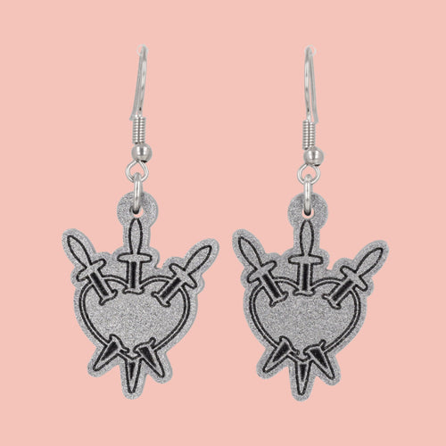 Three of Swords Earrings
