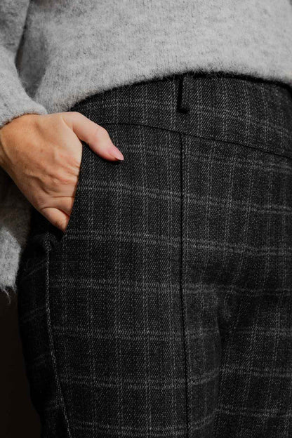 Charcoal Check Cigarette Pant Charcoal Check