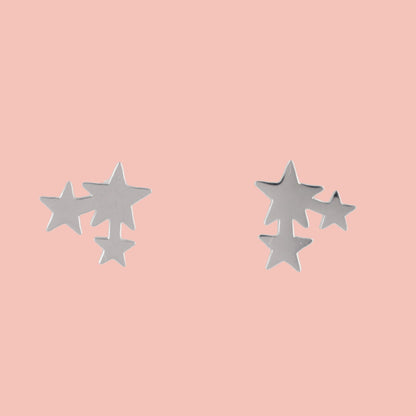 Triple Star Stud Earrings