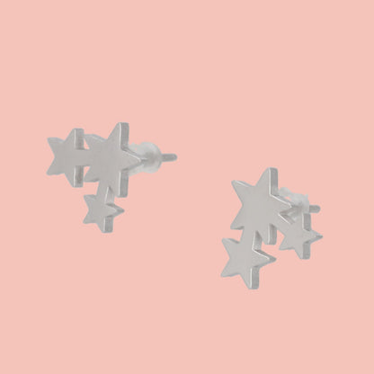 Triple Star Stud Earrings
