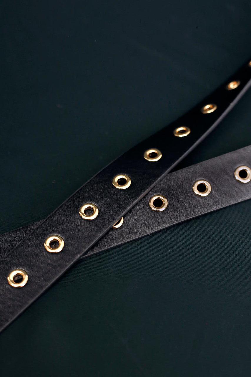 Black Eyelet Belt - FINAL SALE