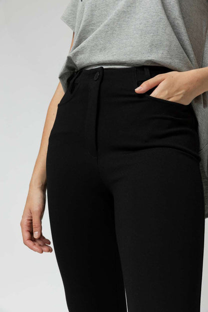 Black Ponte Slim Pants
