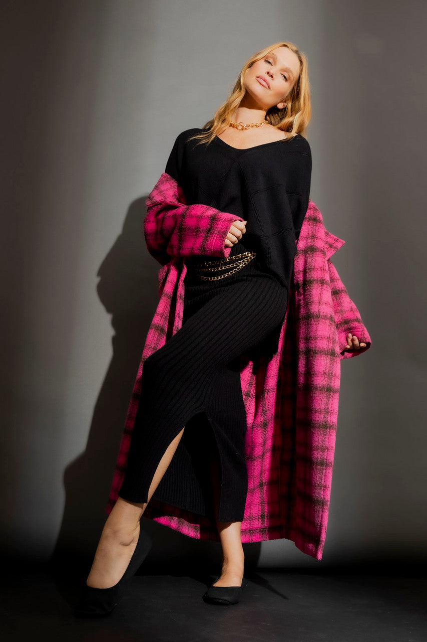 Black Criss-Cross V-Neck Jumper Black S