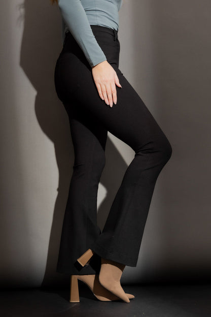 Black Ponte Flare Pant