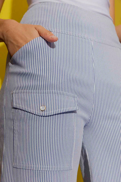Blue Stripe Cargo Jet Culotte Blue Stripe
