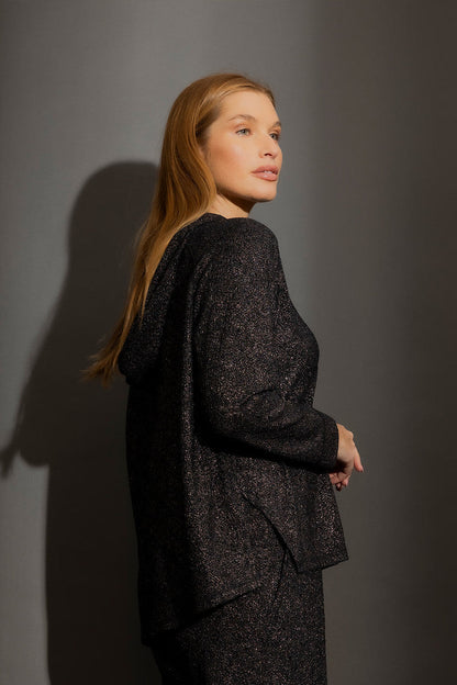 Bronze Lurex Hoodie