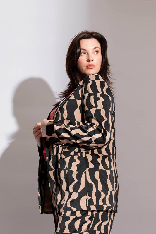 Black/Latte Summer Blazer