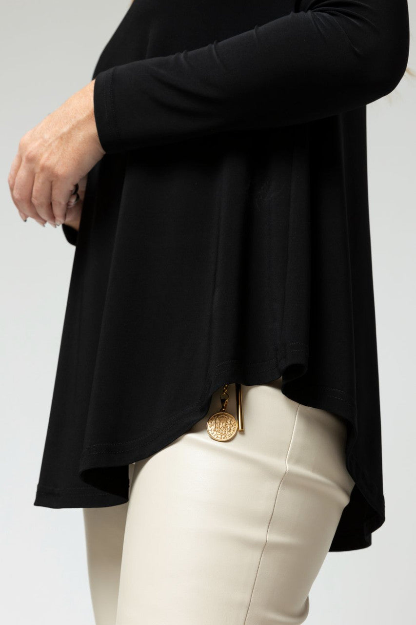 Black Contour Bell Top