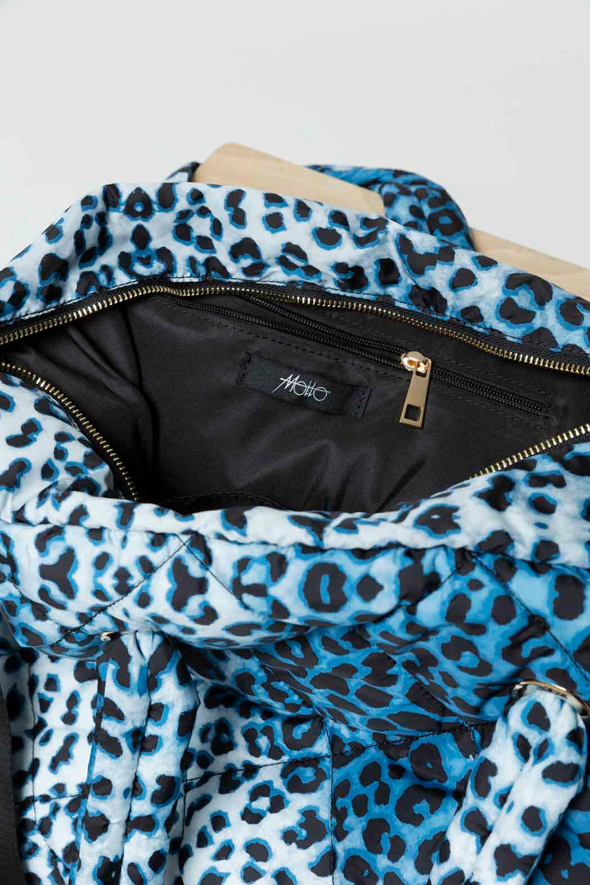 Blue Animal Quilted Tote Bag