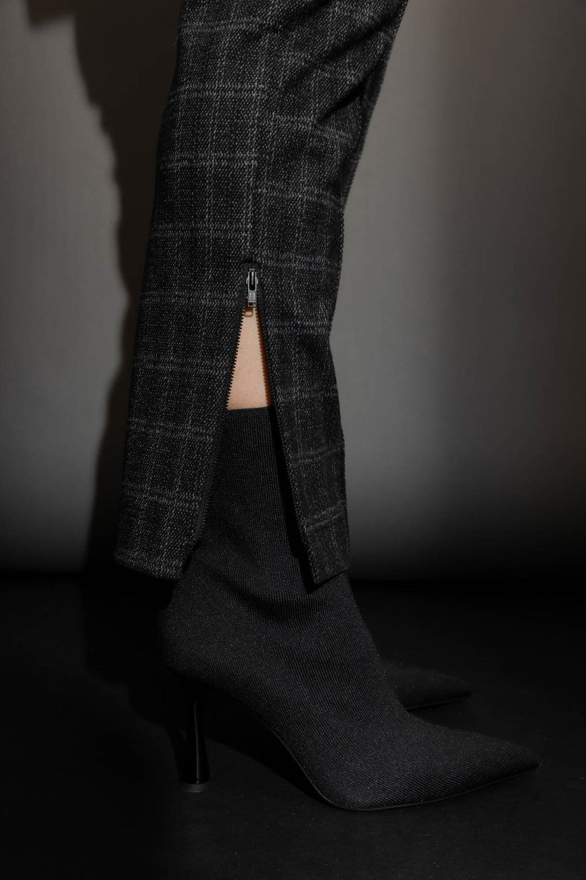Charcoal Check Cigarette Pant Charcoal Check