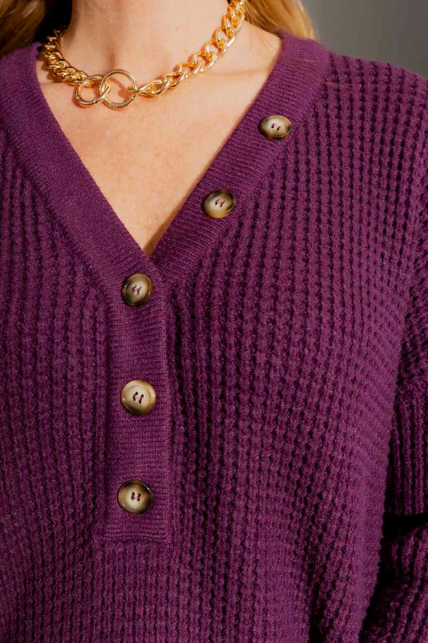 Burgundy Grandpa Jumper Burgundy S